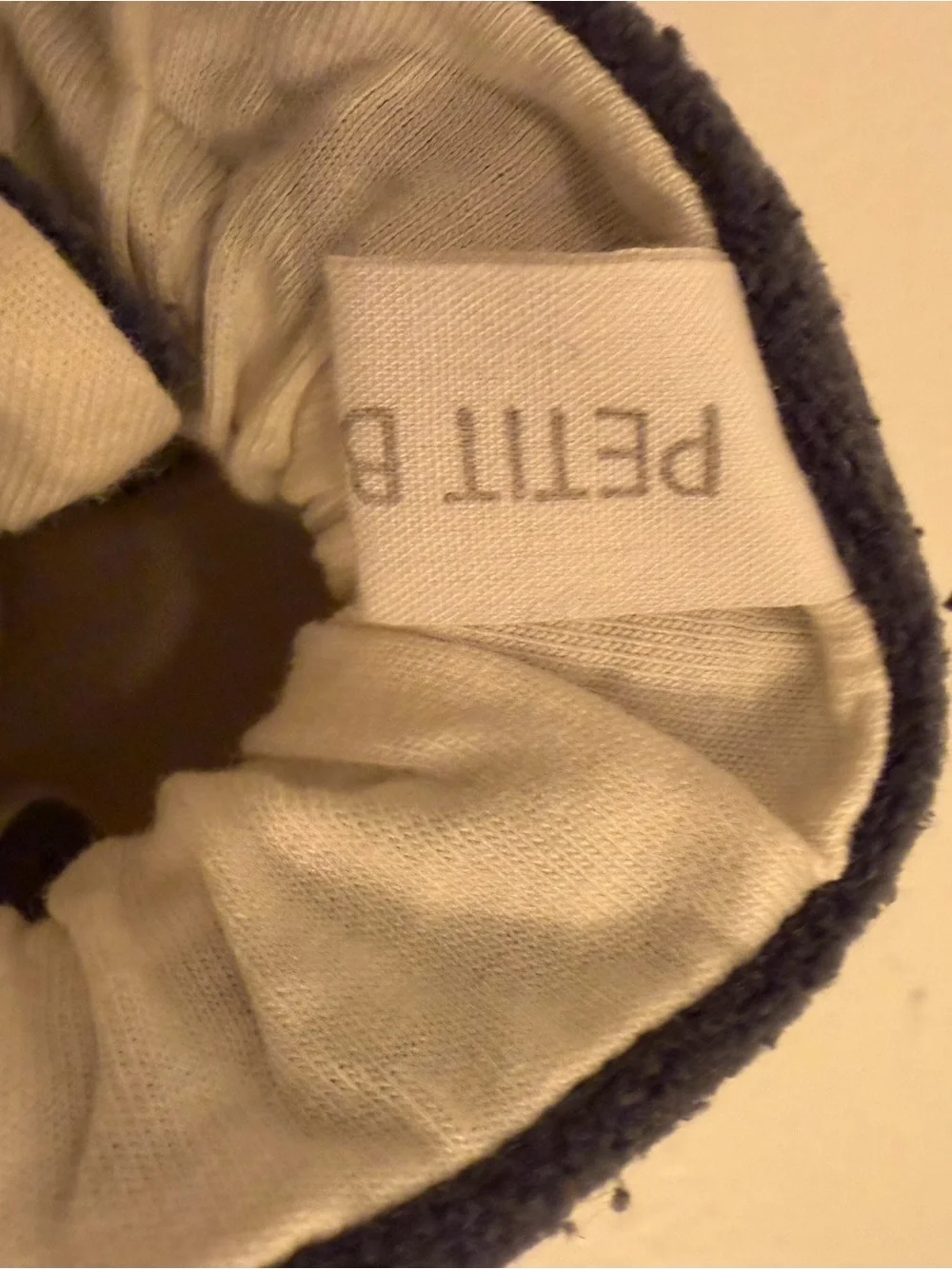 Petit B navy Baby Fleece Moccasins